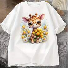 1/2/3pcs Cute Giraffe Pattern Heat Transfer Stickers DIY Iron-On Patch, Suitable For T-Shirts, Pillows, Backpacks, Etc. - Multi-Color Options, Durable, Washable, High Quality, Non-Fading - Multicolor - View 4