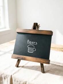 1pc Vintage Blackboard Bar Counter Chalkboard Message Board Desktop Decor Wooden Blackboard Bar Shop Message Board Home Decor Coffee Bar Decor - Small Blackboard - View 8