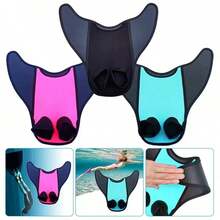 Non-Slip Mermaid Swim Fins, Lightweight Mid-To-Long Blade Diving Training Fins, Comfortable Foot Pocket, Summer Beach Essential, Swimming Pool Floating Gear - Multicolor - View 5