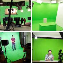 2D Flat Green Background Backdrop, 6.56 X 9.84 Feet; Portable Solid Color Photography Backdrop; Dedicated Green Screen Backdrop For Photography; Virtual Green Screen Backdrop For Zoom Meetings, Live Streaming, Shooting, Video Recording, And Photo Shoots; Fabric Curtain For Party Decorations (Backdrop Only). - Green - View 8