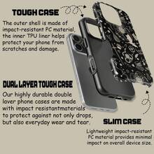 Capa com Design Floral Animals Of The Dark Night para iPhone 17 16 15 14 13 12 11 Pro Max, Capa Floral para Samsung S21 S22 S23 S24 S25 Ultra - Capa resistente com acabamento fosco - Ver 8