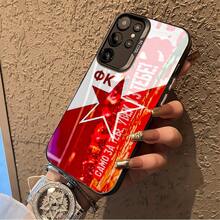 Funda para teléfono con entrega nacional - Diseño elegante y atractivo del equipo Red Star, funda protectora de alta gama en color plata IMD para modelos como  S25, S24, S23, S95 Ultra Plus, lo que la convierte en un regalo perfecto para las fiestas o el cumpleaños de tu novia, novio o esposo. - 1 imagen - Ver 2