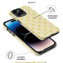 [24h Shipping From DE/FR/ES]Apple 17 16  22 23 24 25 26 Galaxy Phone Case: GllPPA WILDCLAN Matte Yellow Heart 2 In 1 With Film/Durable Dual-Layer Case/Superior Protection/Durable/Case For IPhone 17/16/15/14/13/12/11/8/7 Pro Max/Plus/Mini/XS/XR/17e/Compatible With  Galaxy - 1 Piece Of Picture Color - View 3