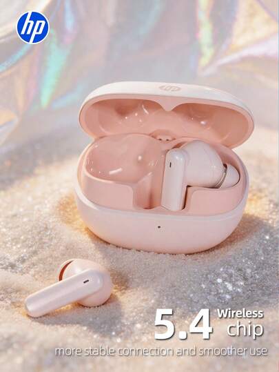  HP H23C Wireless Bluetooth Earbuds - Ultra Long Battery Life, In-Ear Sports Earphones, ANC Active Noise Cancellation, 4-Mic Intelligent Call Noise Reduction, White/Pink/Black - Holiday Gift