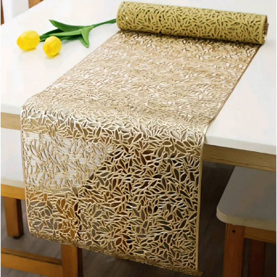 1 Stügoldfarbene, moderne Tischflagge, minimalistische Partydekoration – dezenter Luxus im französischen, skandinavischen, europäischen & amerikanischen Stil - Gold - Übersicht 1