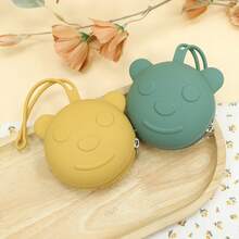 Silicone Pacifier Storage Bag Cute Cartoon Bear Design Stroller & Diaper Bag Decoration Durable Easy To Clean Newborn Accessories Essential - Multicolor - View 11