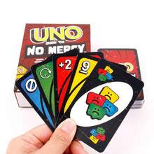 Mattel UNO Show 'Em No Mercy 卡牌遊戲,經典配對卡牌搭配獨特強大功能卡,可攜式多人旅行遊戲,適合家庭遊戲之夜與派對,生日、聖誕、節日禮物,適合青少年、成人與遊戲收藏家 - 毫不留情 - 查看 6