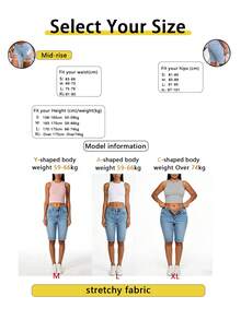 Washed Distressed Straight Leg Denim Shorts, Made Of Stretchy Fabric, Comfortable For Daily Wear, Fashionable And Stylish - Light Wash - View 6