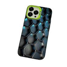 Tech Grid Is Suitable For Apple 16Pro Phone Case,  16Pro New Model, 14Pro Premium, 17Pro Personalized - 彩銀殼-紫色-科技方格 - 查看 6
