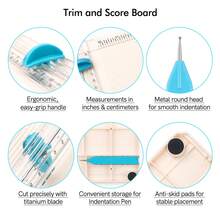 Paper Trimmer Scoring Board, Craft Cutter 12X12 Inch, Cutter Scoring Tool With Folding Folding & Scorer,For Making Scrapbooking Gift Card, Photo Coupon, Label, Cardstock - A - View 3