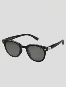 Beneunder Medium Square-Round Foldable Fashion Glasses - FD021 - Dark Grey - View 5