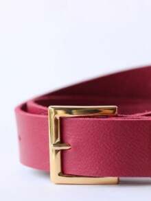 Gold Triad Buckle Belt - Redwood - View 2