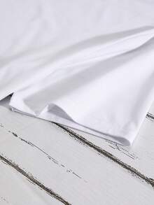 100% algodón puro, estilo bohemio Y2K, moda moderna, camiseta de manga corta con cuello redondo para mujer, casual y cómoda, ropa deportiva casual de primavera y verano para mujer, tallas S, - Blanco - Ver 6