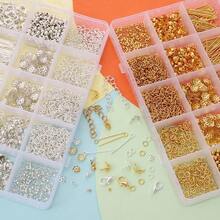 1200pcs Bracelet Making Kit, 15-Compartment Storage Box, Alloy Beads Jewelry Accessories Set, Gold/Silver/Mixed Color, DIY Handmade Gift, Suitable For Beginners - Metal Hardware Set - View 7