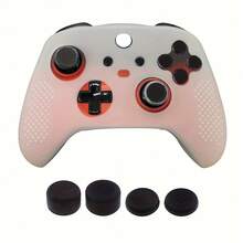 Compatible With XBOX Series S, Compatible With XBOX Series X, 1pc Controller Protective Case + 4pcs Joystick Caps Set, Dustproof, Sweatproof, Scratch-Resistant, Enhanced Gaming Control Feel - View 8