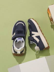 1 Pair Girls Boys Casual Fashion Comfortable Versatile Campus Style Hook & Loop Sports Shoes - Blue - View 7