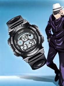 A Shock-Resistant, Multi-Color Round Student Watch With Alarm, Date, Timer, Luminous Display And Other Functions. It Is A Great Gift For Teenagers - Multicolor - View 2