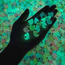 10pcs Mini Luminous Duck & Chick Soothing Desk Ornaments, Vivid Auto-Charging Glow Design Made Of Resin. Compact For Sand Table, Car & Party DIY Layout, Calming Desk Decor, Creative Tiny Gifts For Various Global Festivals. - Multicolor - View 8