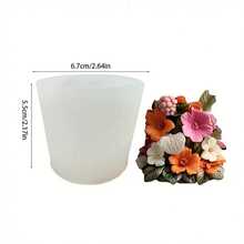 Bouquet Scented Candle Silicone Mold DIY 3D Flower Candle Handmade Diffuser Stone Decor - Flowers - View 5