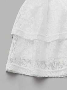Falda de verano con bordado de encaje y múltiples capas, estilo Y2K para fiestas y vacaciones - Púrpura malva - Ver 7