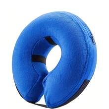 Collar de recuperación inflable para mascotas, cono protector suave, diseño desinflado, necesita inflarse antes de usar para la curación de heridas de perros y gatos (Azul sin tira reflectante/Rosa con tira reflectante) - Multicolor - Ver 13