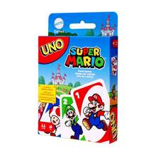 Mattel Super Theme UNO 卡牌遊戲,經典配對卡牌附獨家萬能動作卡,便攜多玩家旅行玩具,適合家庭遊戲之夜與派對,生日聖誕節假期禮物,適合電玩迷、兒童與卡通收藏家 - Super Mari-o Card - 查看 3