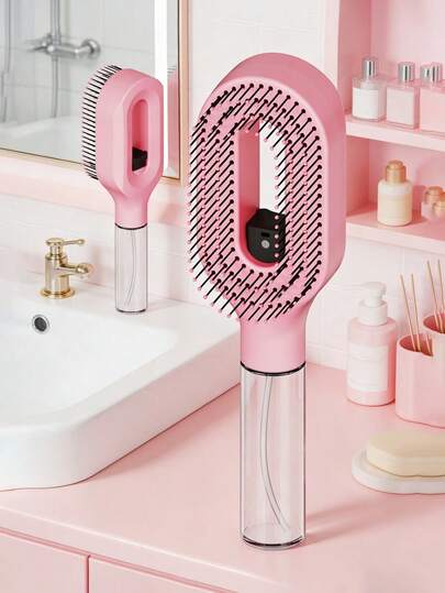 مشط شعر رشاش 2 في 1، مع مشط تصفيف رش سائل موجه، يمكنه ترطيب الشعر وإزالة الكهرباء الساكنة، لا حاجة لزجاجة رش، هدية مثالية للعناية بالشعر