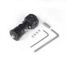 Adaptor Logam Paduan Aluminium Multi-Lubang 1/4 yang Dapat Diatur dengan Lubang Sekrup Pemasangan Anti-Terbalik, Lubang Penempatan Ulir Arri 1/4 & 3/8, Kompatibel dengan Aksesori Kamera Aksi, Mikrofon, Lampu Pengisi, Sangkar Kamera DSLR - View 10