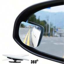 2pcs YASEENLIN Universal Glass Car Wide Angle Blind Spot Rearview Mirrors, 360° Adjustable, High Definition, Frameless, Small Fan-Shaped, Non-Myopia Lens Curvature, Universal Fit For All Car Models - One Size Fits All - View 6