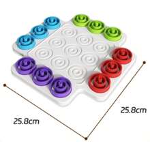 2-In-1 Ring Toss & Tic Tac Toe Stacking Game With Color Sorting And Matching, Educational Strategy Board Game For Focus And Logical Thinking Training, Interactive Family Toy For Boys And Girls 3+, Party Activity Game, Halloween Christmas Birthday Holiday Gift - Multicolor - View 12