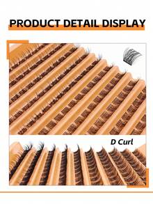 10 Rows 120pcs Single Cluster D Curl 10-16mm DIY False Eyelashes, Comes With Small Brush, Natural Lightweight Soft, Suitable For Beginners Home Daily Makeup, Can Be Used For Eyelash Extensions, Suitable For Daily Wear And Various Occasions - D - View 5