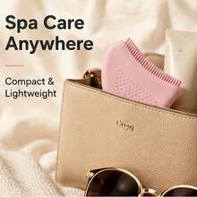 1pc Lymphatic Contour Facial Massage Brush, Eye And Neck Lifting Care, Suitable For Sensitive Skin, Soft Bristles Non-Irritating To Face, Brings You A Cleaner And More Textured Experience, Holiday Gift - Pink - View 3