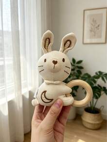 1pc Unisex Animal Hand Bell, Built-In Bell, Baby Grasping Training Toy, Suitable As Newborn Gift - Multicolor - View 8