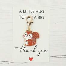 2pcs/3pcs Cute Squirrel Keychain, Comes With Thank You Card, Perfect Gift For Animal Lovers, Decorative Bag Charm, Car Key Accessory - Multicolor - View 5