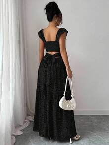 Women Midi Dresses - Navy Blue - View 10