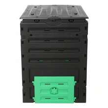 Garden Compost Bin 119 Gal Compost Bin Outdoor Large Capacity Composter 450L NEW - black and green - View 6