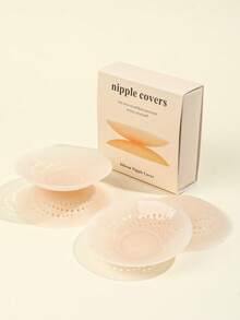 2/4入超薄可重複使用乳貼附禮盒，便攜隱形黏性胸貼，防乳頭凸起罩，內衣配件，適合婚禮使用 - 彩色 - 查看 14