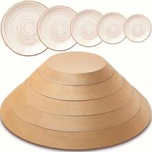 5pcs Wooden Pottery Mold Set Versatile Sizes For Ceramic & Clay Crafting Round Slump Molds For Handbuilding Dishes & Plates - 1 Set - View 3