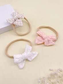3 piezas/Set Diadema sin costuras con lazo para bebé - Multicolor - Ver 5