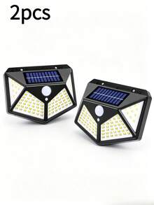 Outdoor Solar Wall Light 100 LED 4-Sided Motion Sensor Waterproof, Pick Your Style For Garden Patio Fence Decor - Solar-powered 100 LED Wall Light - View 12
