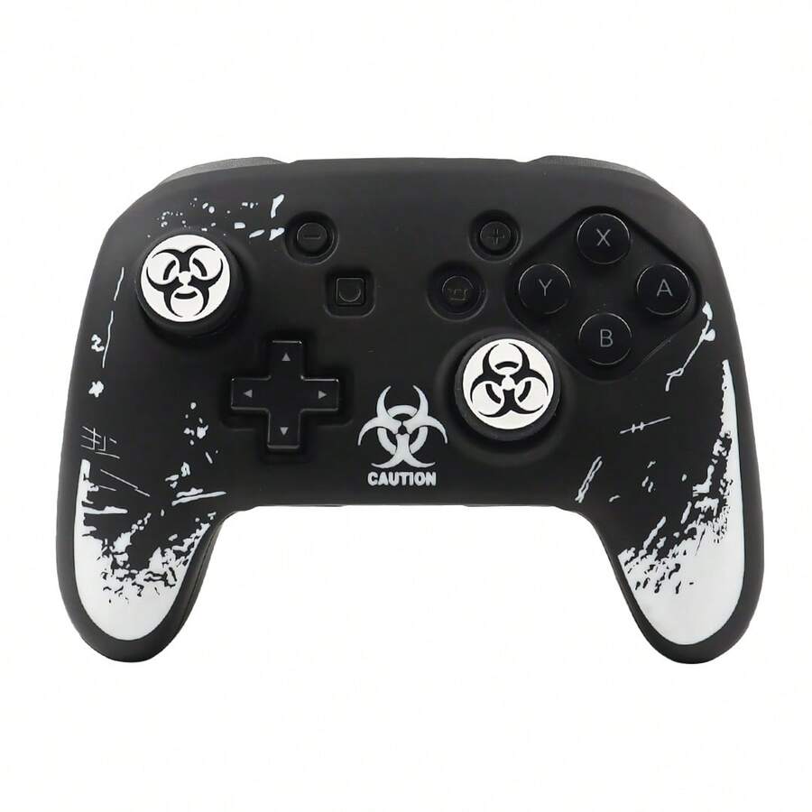 深紅生物危害污染警告 NS Switch Pro 控制器貼皮,RALAN 1 控制器貼皮+2 個客製化搖桿帽 - 查看 1
