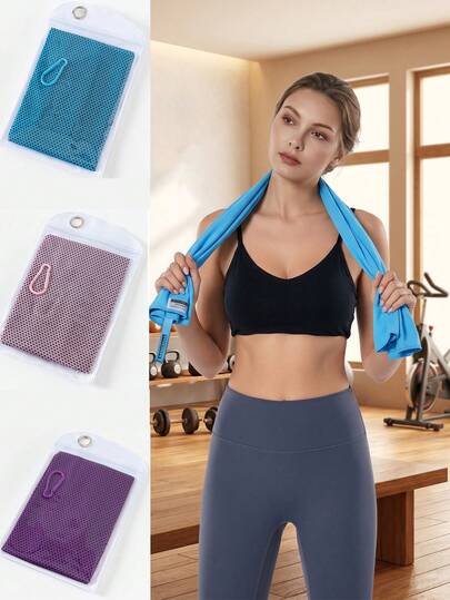 Fashionable Cooling Sports Towel, Lightweight Soft Breathable, Unisex, Premium Quick-Dry Outdoor Towel, Suitable For Travel, Sweat Absorption, Cold Feeling, Ice Feeling, Applicable For Yoga, Sports, Running, Gym, Camping, Fitness Workout, Bathing Essential Accessory