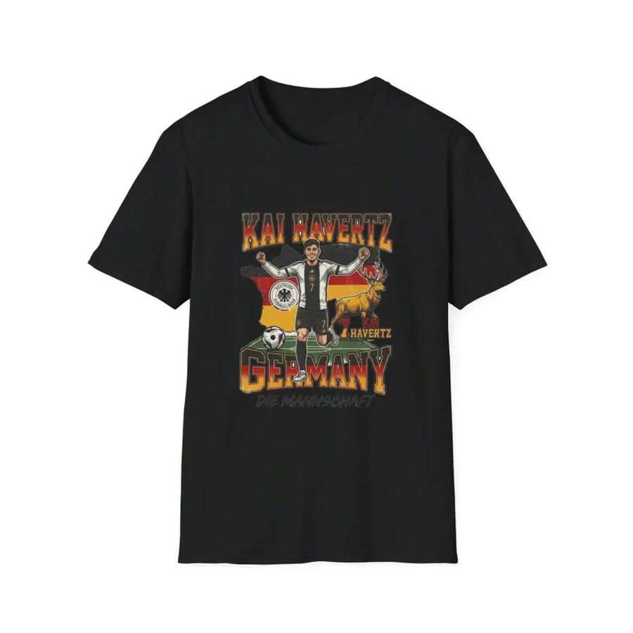 2026World Cup| Kai.Havertz Pattern T Shirt - Black - View 1