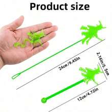 1pc Halloween Elastic Sticky Pull String Toy, Pumpkin Witch Skeleton Bat TPR Soft Rubber Squeeze Toy, Multi-Color Stretchable Prank Toy, Halloween Kids Gift Bag Filler - Multicolor - View 2
