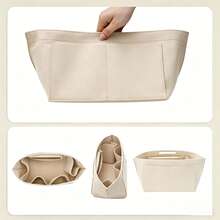 Inner Organizer Bag For Handbag, Premium Felt Material, With Small, Medium, And Large Storage Compartments And Multiple Pockets - Multicolor - View 3