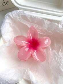 1/2/3pcs Hibiscus Jelly Color Hair Clips, Lightweight Plastic Material, Hair Accessories, Suitable For Daily, Casual, Party, Beach Vacation, Summer Essential - Multicolor - View 7
