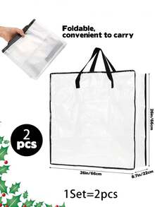 1/2pcs-Wreath Storage Bag, Transparent Autumn And Christmas Wreath Storage Box, 26 Inch 95L Home Use Wreath Storage Box, Suitable For Spring, Summer, Autumn Storage Bags, Christmas Decorations, Seasonal Wreaths, Clothing, Bedding, Gifts - Multicolor - View 5