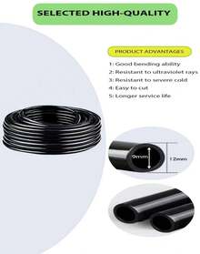 Drip Irrigation System - 360° Adjustable Micro Sprinkler Kit, Easy Tool-Free Installation, Fine Mist Spray For Potted Garden Plants, Greenhouse - 30米+26個噴霧噴嘴 - 查看 6