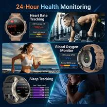KENPANG Offline Map Men's Smartwatch, Built-In GPS, Downloadable Offline Maps, Navigation Without Phone, 5ATM Waterproof, Swimming Sports Watch, 170+ Sports Modes, Outdoor Compass/Altimeter/Barometer, Wireless Calling, Message Notifications, Weather Forecast, GPS Positioning. 1.43-Inch 460*460 Ultra-Clear AMOLED Screen. Zinc Alloy Anti-Drop Dual-Color Case. Men's And Women's Fitness Tracker, Compatible With IOS And Android - View 7