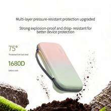 UGREEN Switch2 Lightweight Travel Case, Drop-Proof And Pressure-Resistant Semi-Hard Shell Protective Cover, With Built-In Handle And Fleece Lining, Black And Pink Gradient For A Unique Look, Easily Fits Into A Backpack For Business Trips And Commutes. - View 12
